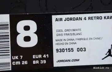 X “COOL GREY” JORDAN 4 KAWS AIR 0619